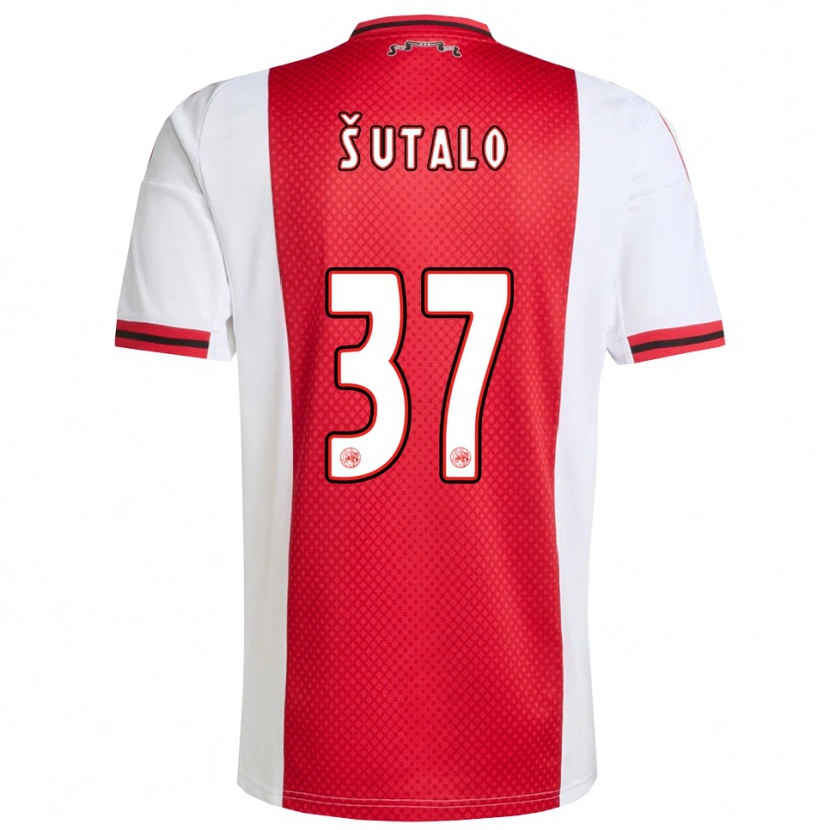 Danxen Enfant Maillot Josip Šutalo #37 Rouge Blanc Tenues Domicile 2025/26 T-Shirt