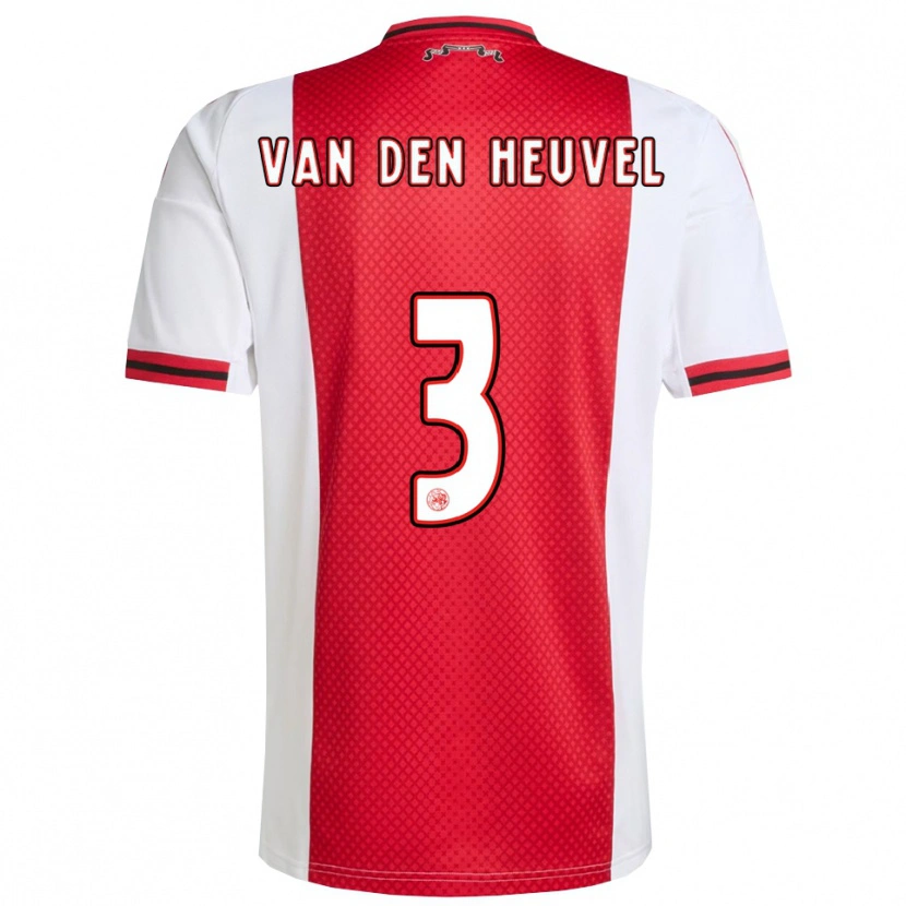 Danxen Enfant Maillot Nino Van Den Heuvel #3 Rouge Blanc Tenues Domicile 2025/26 T-Shirt