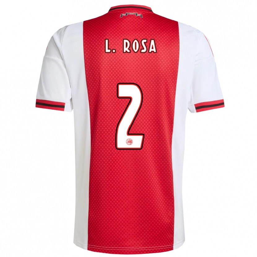Danxen Enfant Maillot Lucas Rosa #2 Rouge Blanc Tenues Domicile 2025/26 T-Shirt