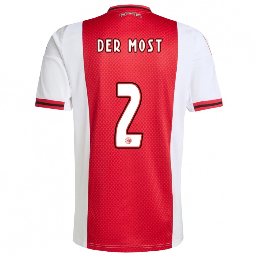Danxen Enfant Maillot Liza Van Der Most #2 Rouge Blanc Tenues Domicile 2025/26 T-Shirt
