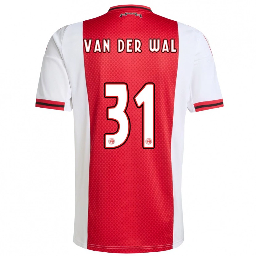 Danxen Enfant Maillot Dionne Van Der Wal #31 Rouge Blanc Tenues Domicile 2025/26 T-Shirt