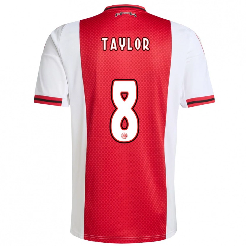 Danxen Enfant Maillot Kenneth Taylor #8 Rouge Blanc Tenues Domicile 2025/26 T-Shirt