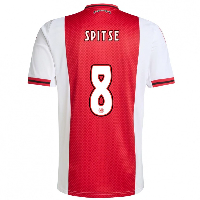 Danxen Enfant Maillot Sherida Spitse #8 Rouge Blanc Tenues Domicile 2025/26 T-Shirt