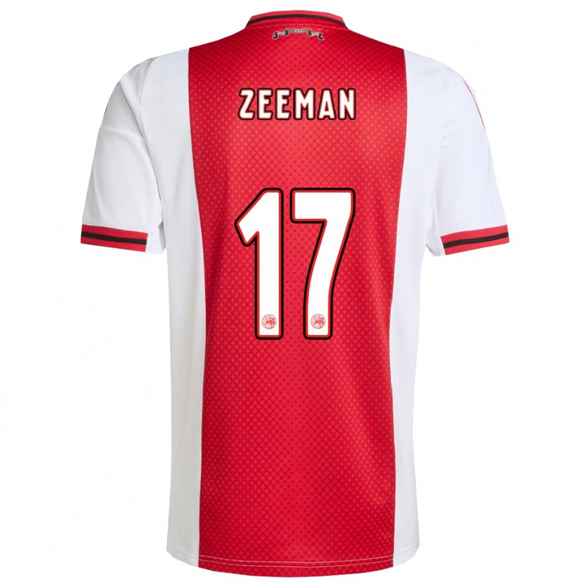Danxen Enfant Maillot Kelly Zeeman #17 Rouge Blanc Tenues Domicile 2025/26 T-Shirt