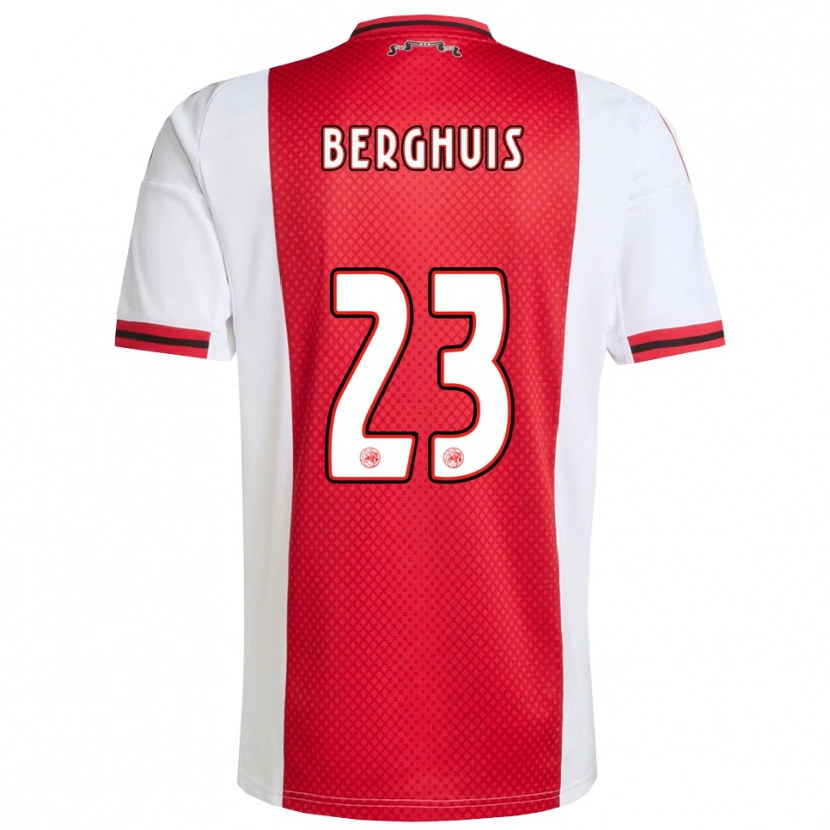 Danxen Enfant Maillot Steven Berghuis #23 Rouge Blanc Tenues Domicile 2025/26 T-Shirt