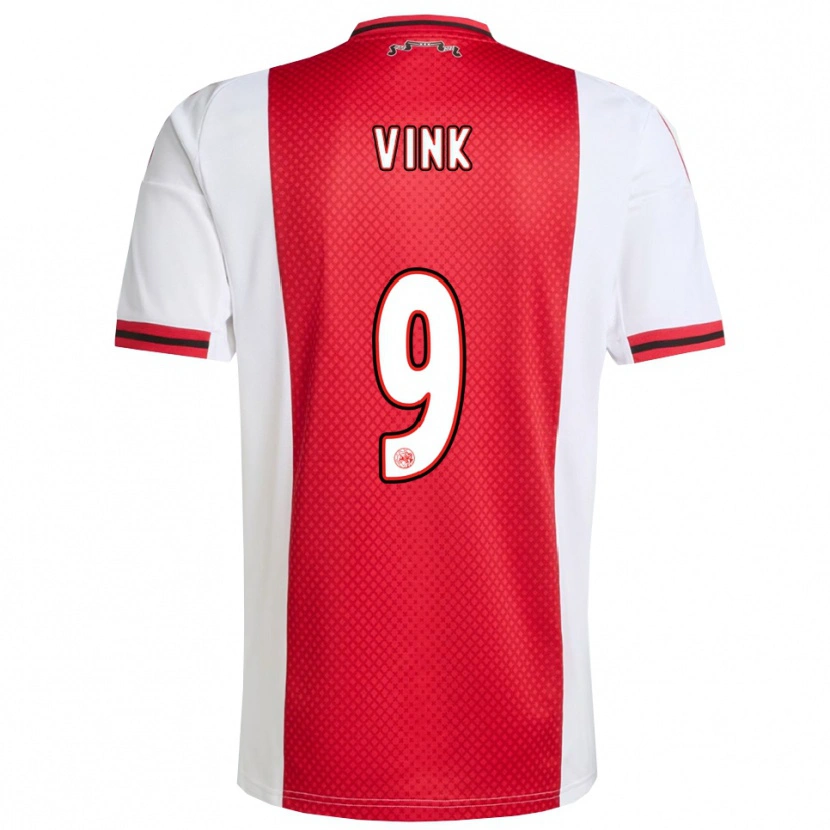 Danxen Enfant Maillot Skye Vink #9 Rouge Blanc Tenues Domicile 2025/26 T-Shirt
