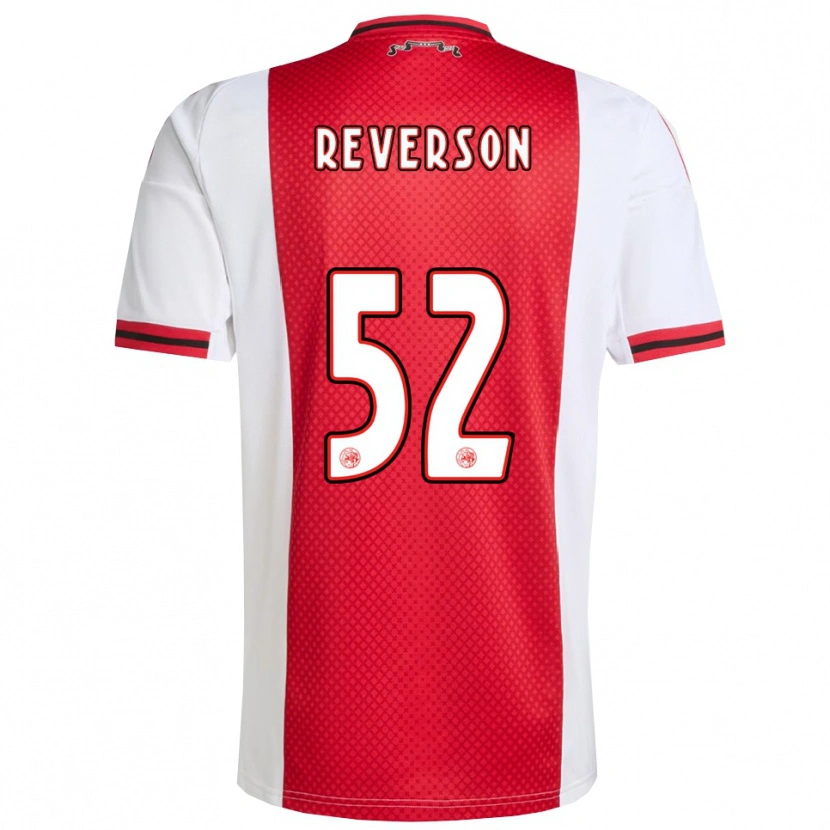 Danxen Enfant Maillot Paul Reverson #52 Rouge Blanc Tenues Domicile 2025/26 T-Shirt