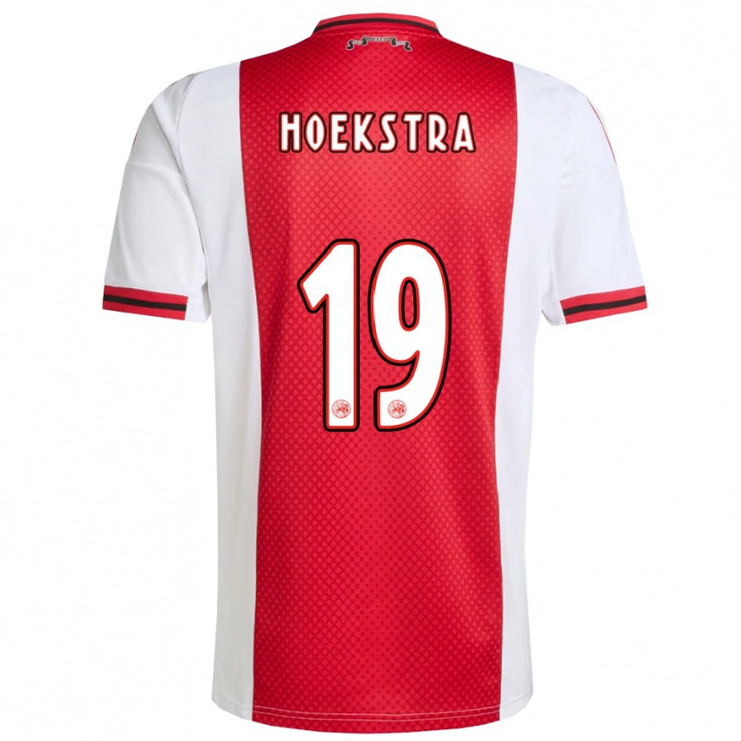 Danxen Enfant Maillot Tiny Hoekstra #19 Rouge Blanc Tenues Domicile 2025/26 T-Shirt