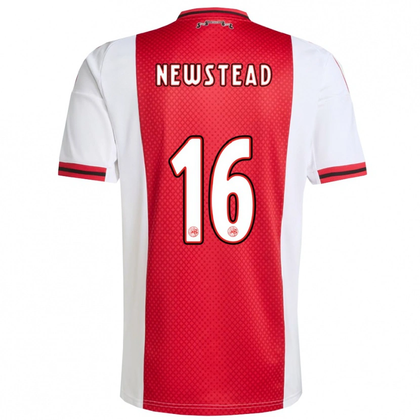 Danxen Enfant Maillot Xander Newstead #16 Rouge Blanc Tenues Domicile 2025/26 T-Shirt