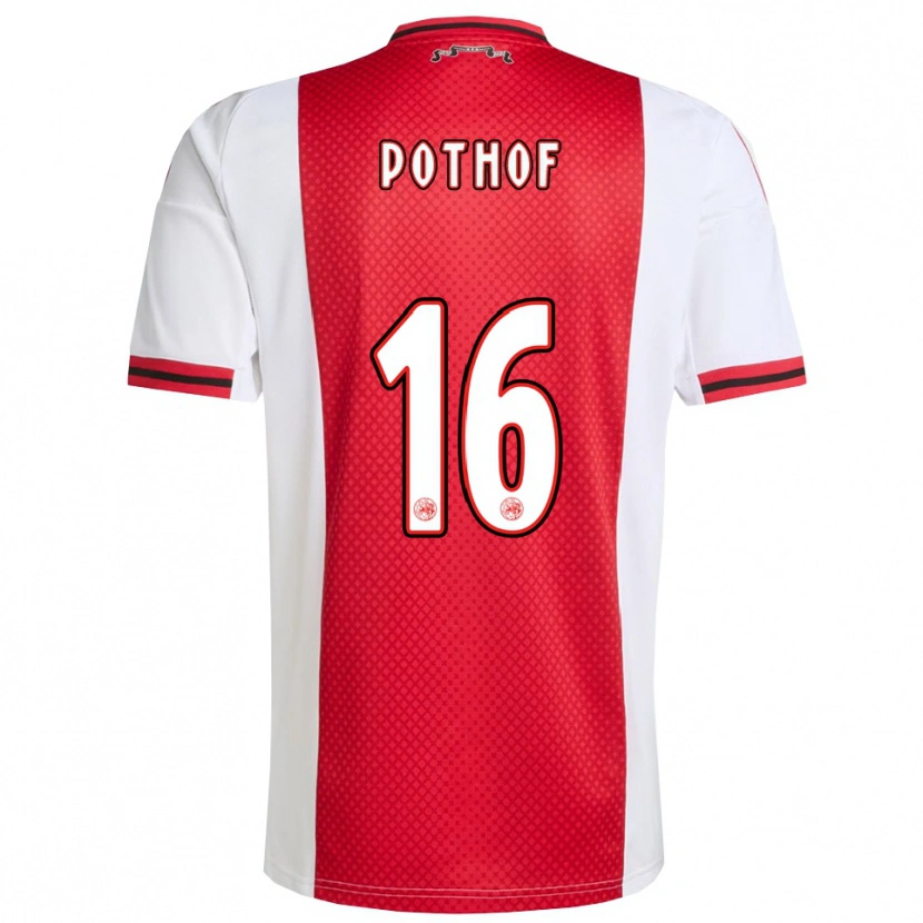 Danxen Enfant Maillot Isa Pothof #16 Rouge Blanc Tenues Domicile 2025/26 T-Shirt