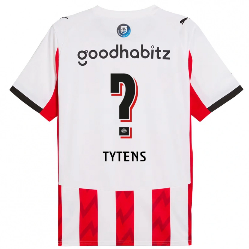 Danxen Enfant Maillot Renzo Tytens #0 Rouge Blanc Tenues Domicile 2025/26 T-Shirt