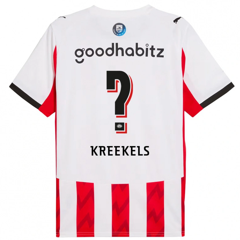 Danxen Enfant Maillot Mees Kreekels #0 Rouge Blanc Tenues Domicile 2025/26 T-Shirt