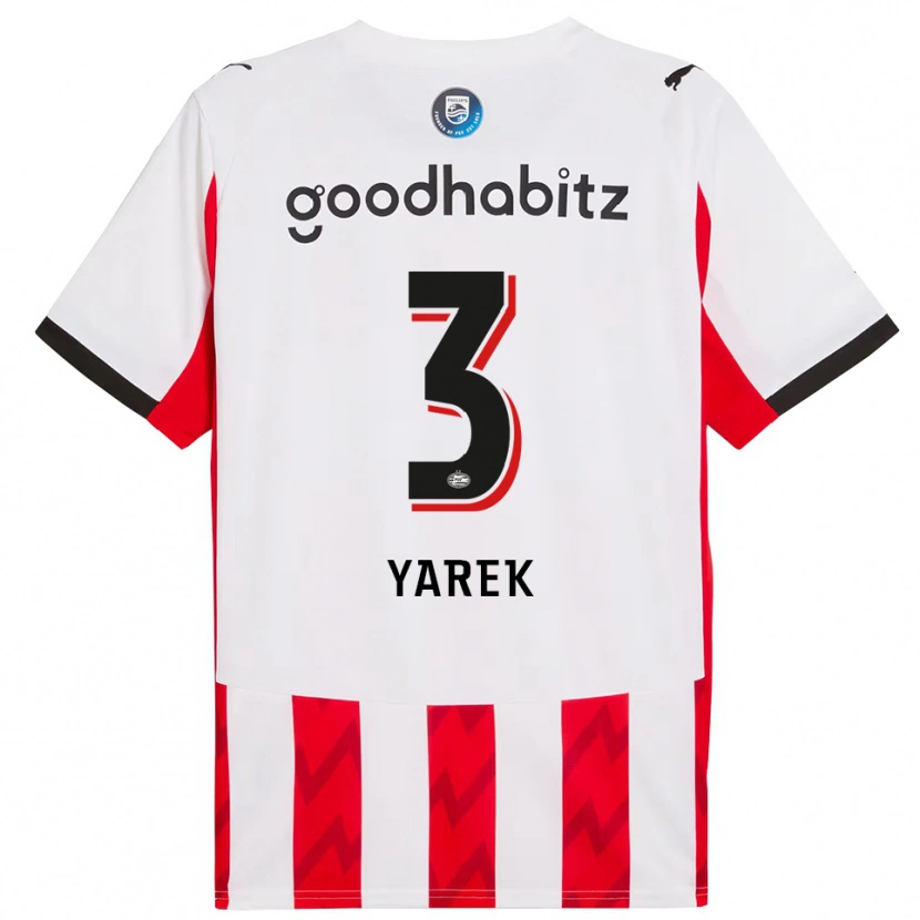Danxen Enfant Maillot Yarek Gasiorowski #3 Rouge Blanc Tenues Domicile 2025/26 T-Shirt