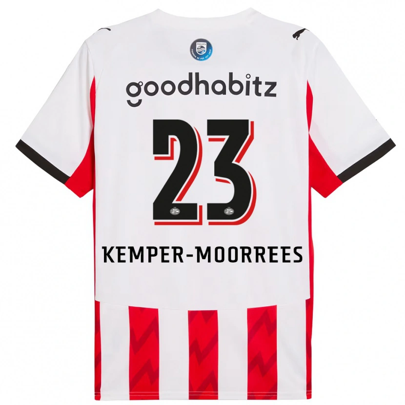 Danxen Enfant Maillot Myrthe Kemper-Moorrees #23 Rouge Blanc Tenues Domicile 2025/26 T-Shirt