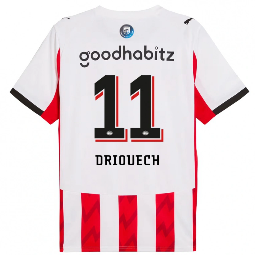 Danxen Enfant Maillot Couhaib Driouech #11 Rouge Blanc Tenues Domicile 2025/26 T-Shirt