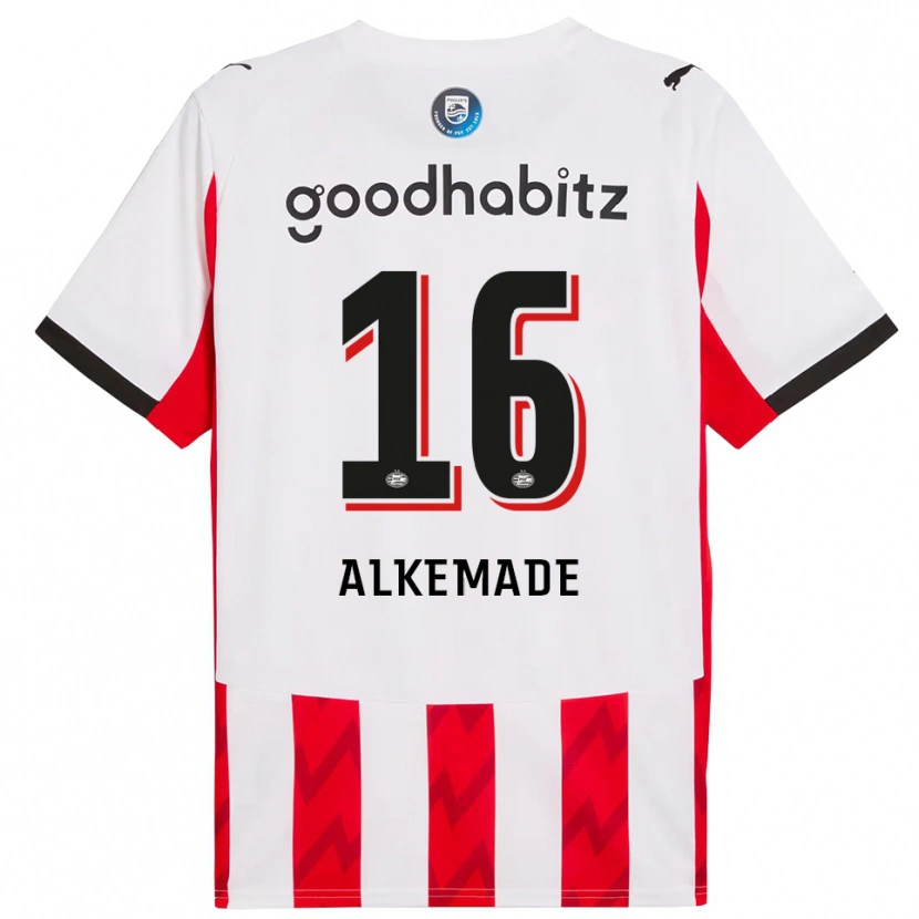 Danxen Enfant Maillot Lisan Alkemade #16 Rouge Blanc Tenues Domicile 2025/26 T-Shirt
