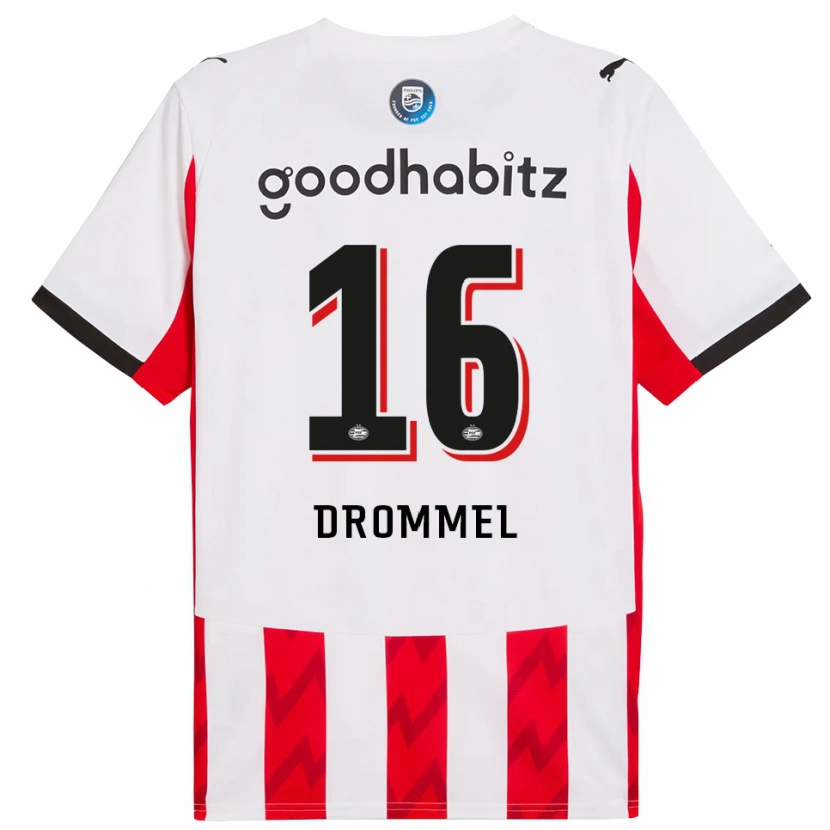 Danxen Enfant Maillot Joel Drommel #16 Rouge Blanc Tenues Domicile 2025/26 T-Shirt