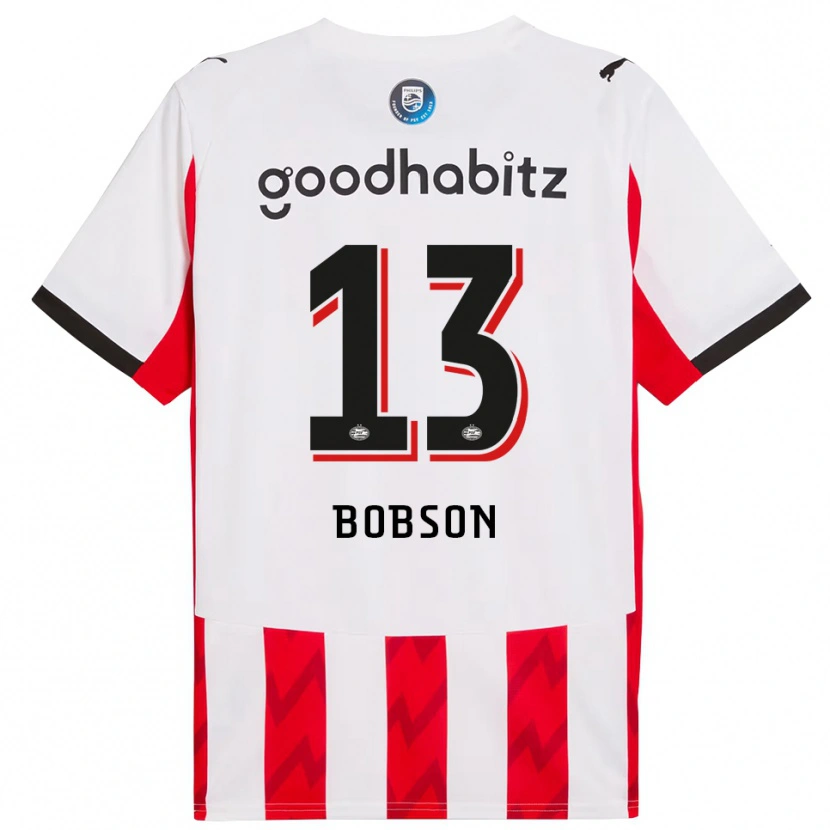 Danxen Enfant Maillot Ersien Bobson #13 Rouge Blanc Tenues Domicile 2025/26 T-Shirt