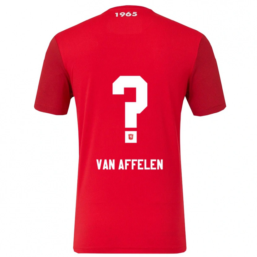 Danxen Enfant Maillot Pim Van Affelen Van Saemsfoort #0 Rouge Blanc Tenues Domicile 2025/26 T-Shirt