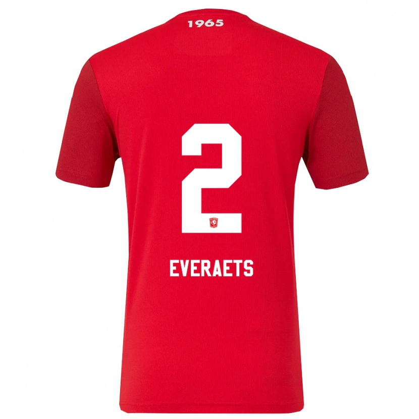 Danxen Enfant Maillot Kim Everaets #2 Rouge Blanc Tenues Domicile 2025/26 T-Shirt