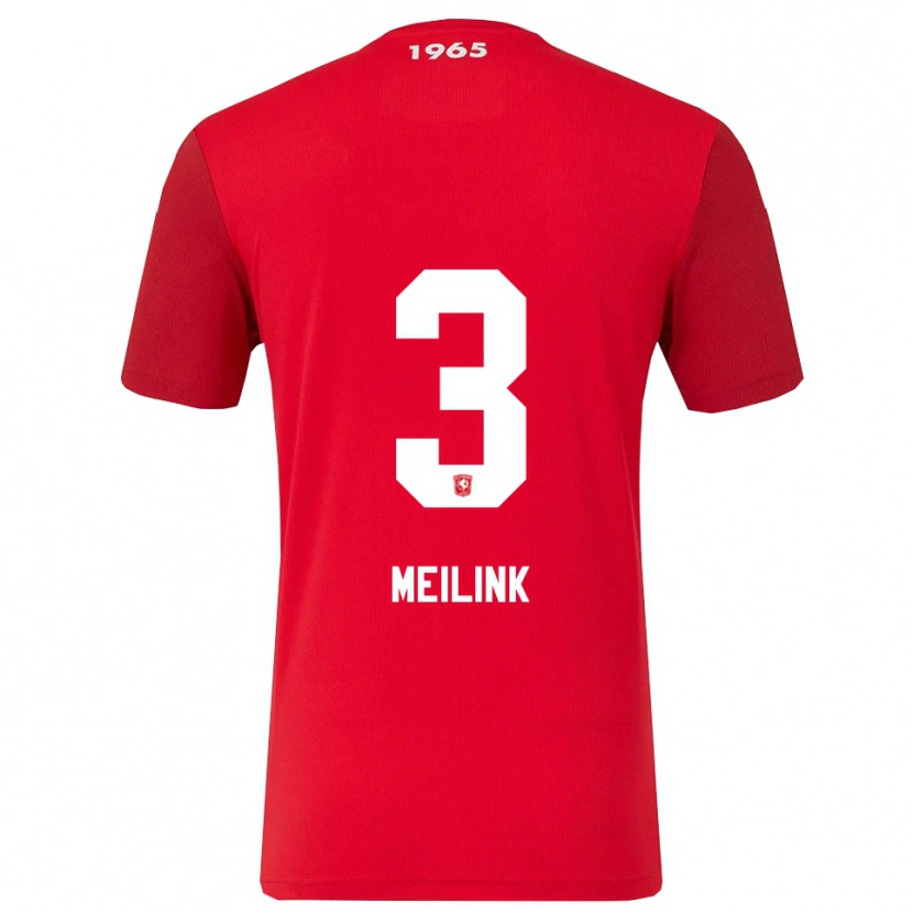 Danxen Enfant Maillot Jip Meilink #3 Rouge Blanc Tenues Domicile 2025/26 T-Shirt