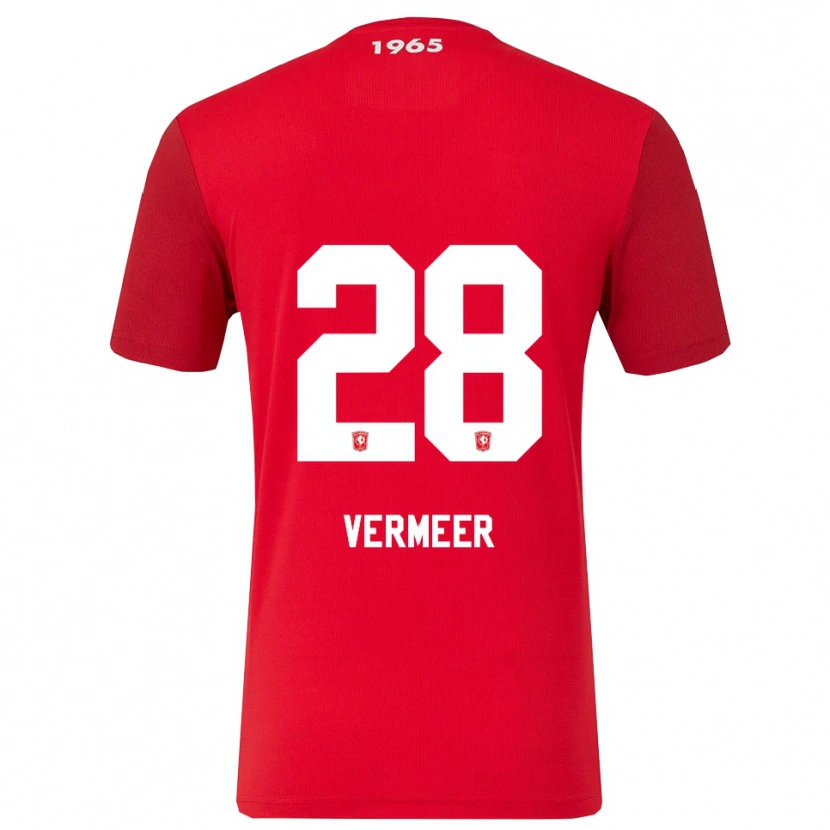 Danxen Enfant Maillot Sofie Rianne Vermeer #28 Rouge Blanc Tenues Domicile 2025/26 T-Shirt