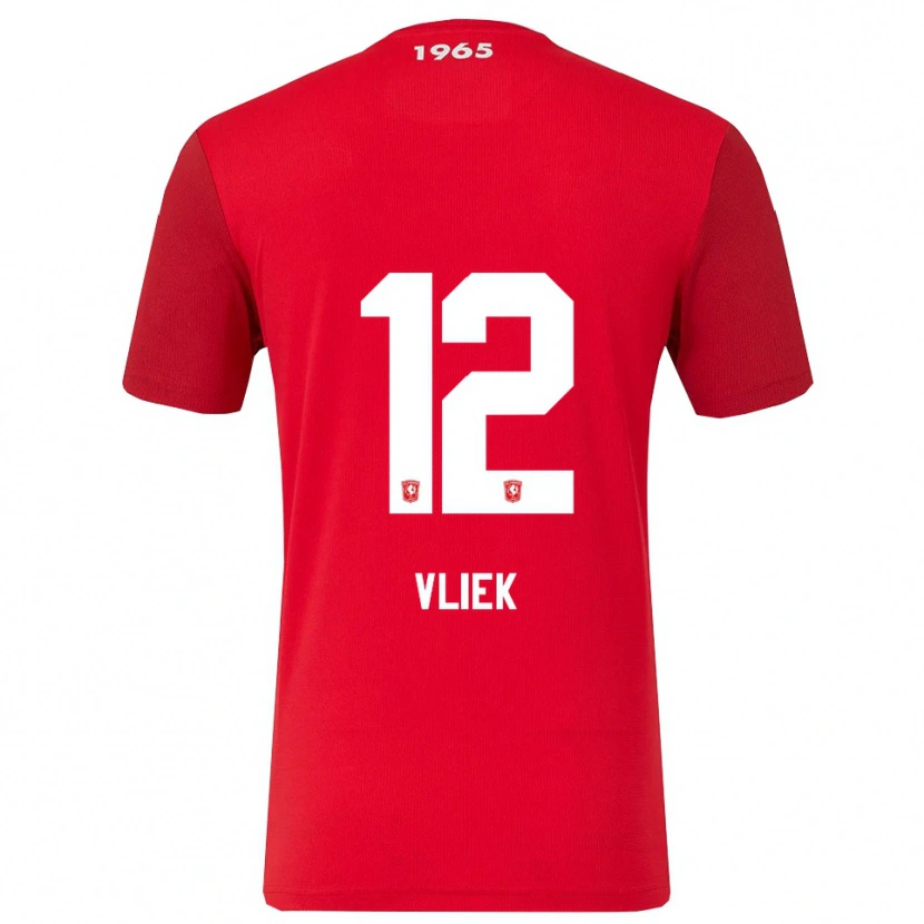 Danxen Enfant Maillot Leonie Vliek #12 Rouge Blanc Tenues Domicile 2025/26 T-Shirt