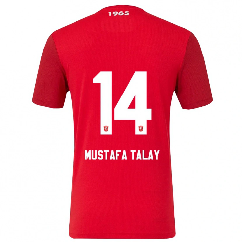 Danxen Enfant Maillot Kaan Mustafa Talay #14 Rouge Blanc Tenues Domicile 2025/26 T-Shirt