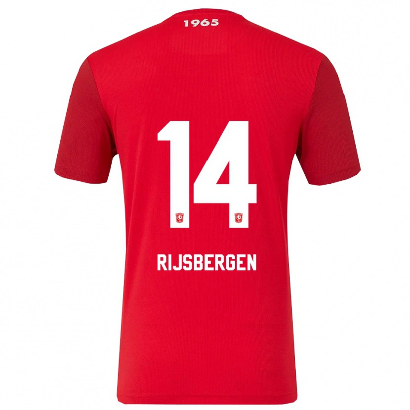 Danxen Enfant Maillot Liz Rijsbergen #14 Rouge Blanc Tenues Domicile 2025/26 T-Shirt