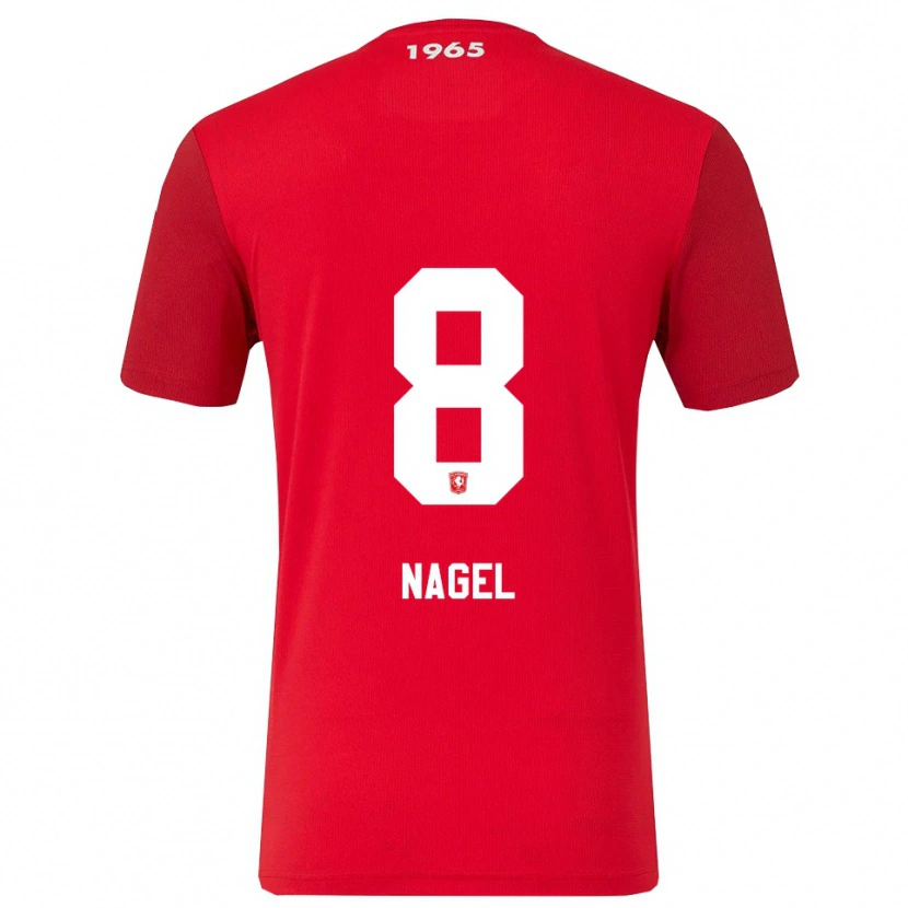 Danxen Enfant Maillot Benjamin Nagel #8 Rouge Blanc Tenues Domicile 2025/26 T-Shirt