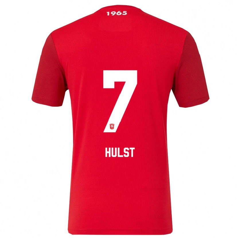Danxen Enfant Maillot Charlotte Hulst #7 Rouge Blanc Tenues Domicile 2025/26 T-Shirt