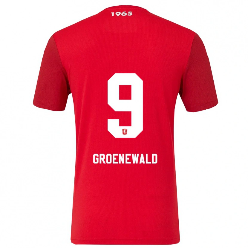 Danxen Enfant Maillot Nigel Groenewald #9 Rouge Blanc Tenues Domicile 2025/26 T-Shirt