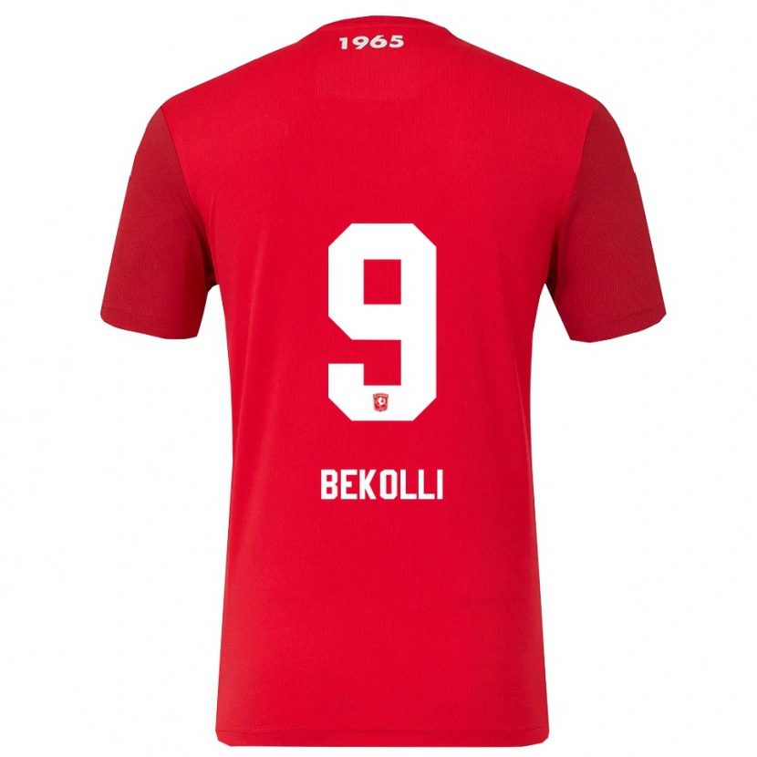 Danxen Enfant Maillot Leart Bekolli #9 Rouge Blanc Tenues Domicile 2025/26 T-Shirt