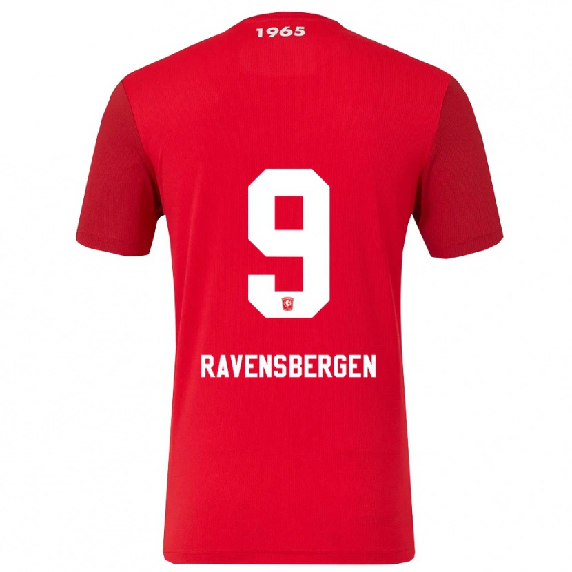Danxen Enfant Maillot Jaimy Ravensbergen #9 Rouge Blanc Tenues Domicile 2025/26 T-Shirt