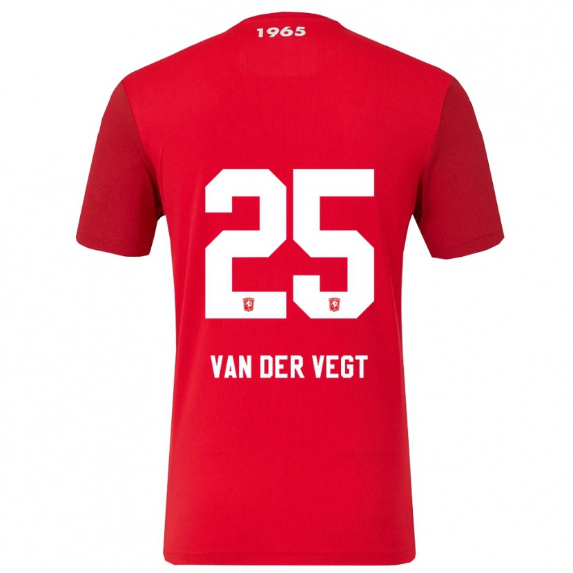 Danxen Enfant Maillot Imre Van Der Vegt #25 Rouge Blanc Tenues Domicile 2025/26 T-Shirt