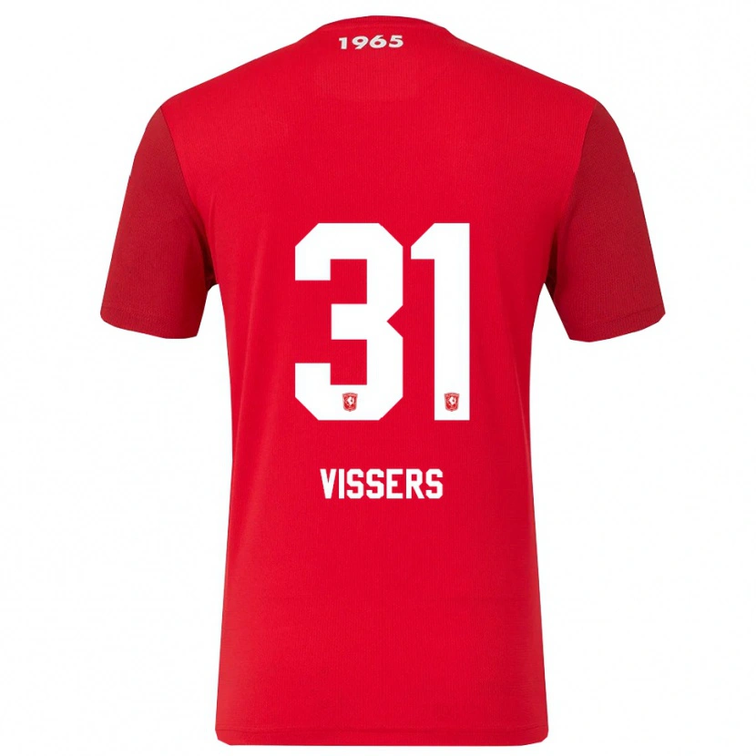 Danxen Enfant Maillot Kiki Vissers #31 Rouge Blanc Tenues Domicile 2025/26 T-Shirt