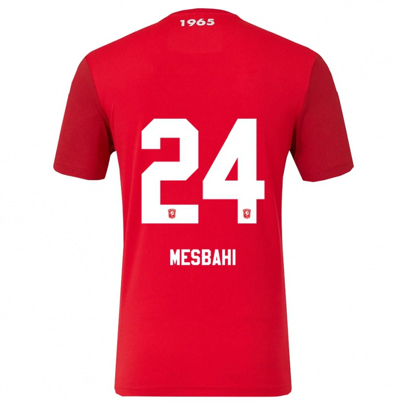 Danxen Enfant Maillot Juliën Mesbahi #24 Rouge Blanc Tenues Domicile 2025/26 T-Shirt