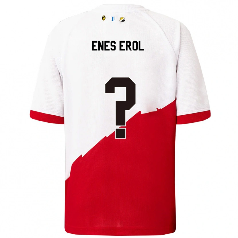 Danxen Enfant Maillot Kubilay Enes Erol #0 Blanc Rouge Tenues Domicile 2025/26 T-Shirt