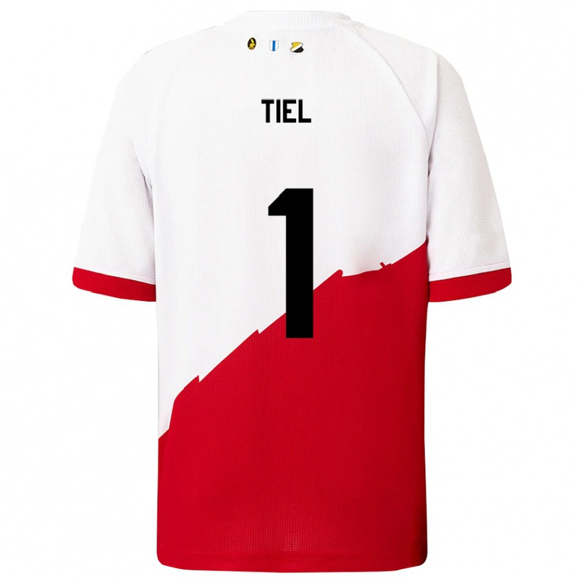 Danxen Enfant Maillot Mick Tiel #1 Blanc Rouge Tenues Domicile 2025/26 T-Shirt