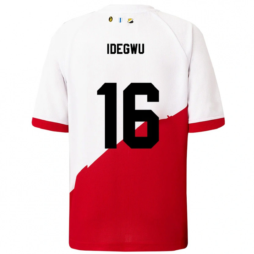 Danxen Enfant Maillot Kelechi Idegwu #16 Blanc Rouge Tenues Domicile 2025/26 T-Shirt