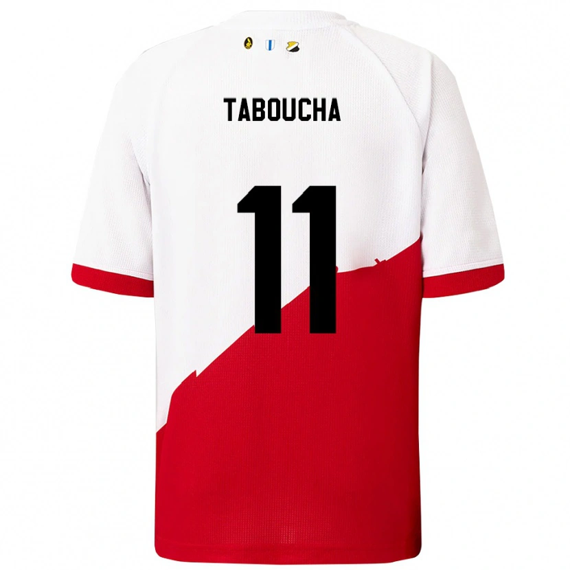 Danxen Enfant Maillot Salah Taboucha #11 Blanc Rouge Tenues Domicile 2025/26 T-Shirt