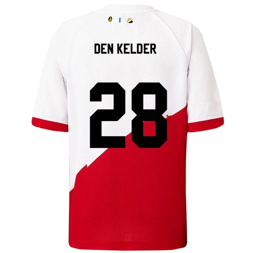 Danxen Enfant Maillot Gera Op Den Kelder #28 Blanc Rouge Tenues Domicile 2025/26 T-Shirt