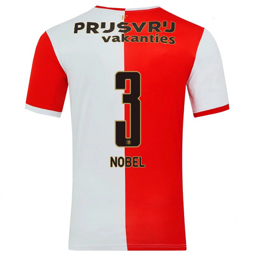 Danxen Enfant Maillot Sem Nobel #3 Rouge Blanc Tenues Domicile 2025/26 T-Shirt