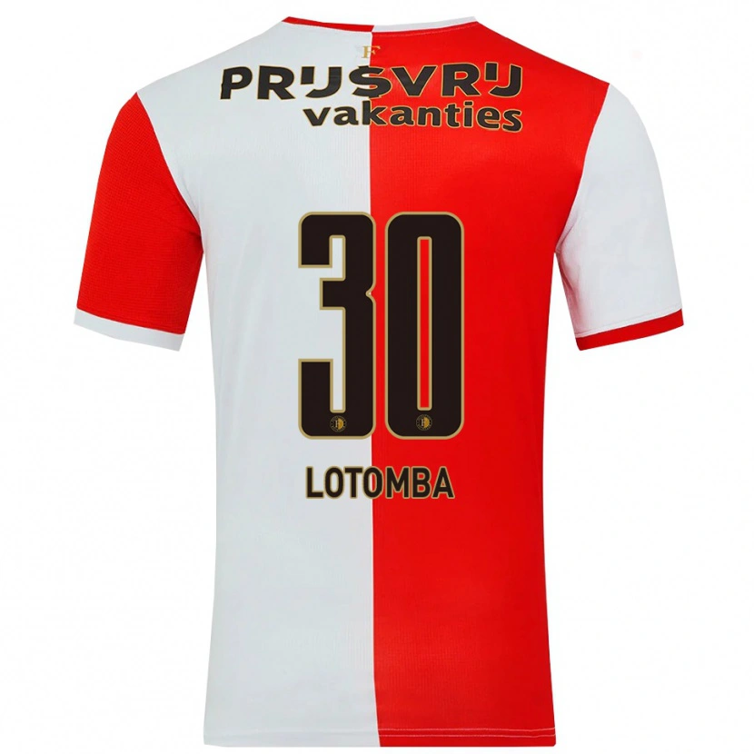 Danxen Enfant Maillot Jordan Lotomba #30 Rouge Blanc Tenues Domicile 2025/26 T-Shirt