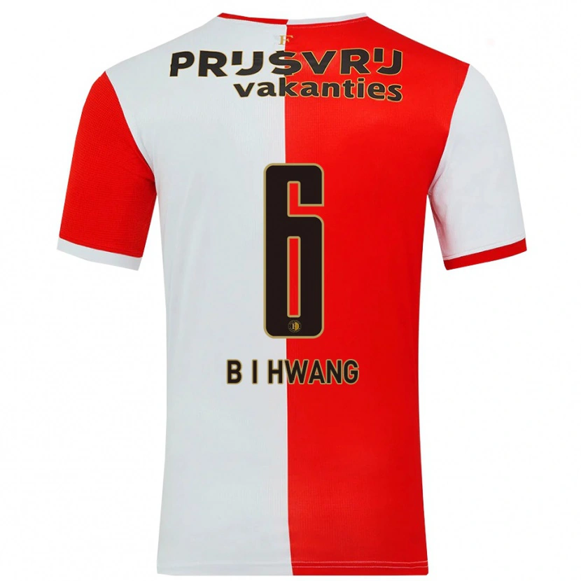 Danxen Enfant Maillot In-Beom Hwang #6 Rouge Blanc Tenues Domicile 2025/26 T-Shirt