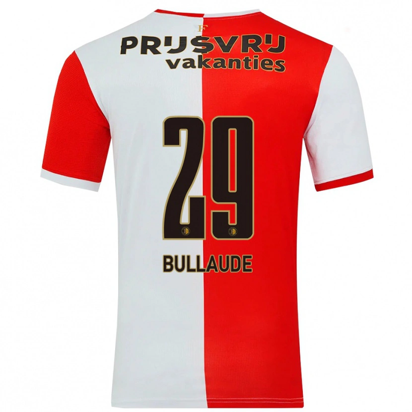 Danxen Enfant Maillot Ezequiel Bullaude #29 Rouge Blanc Tenues Domicile 2025/26 T-Shirt