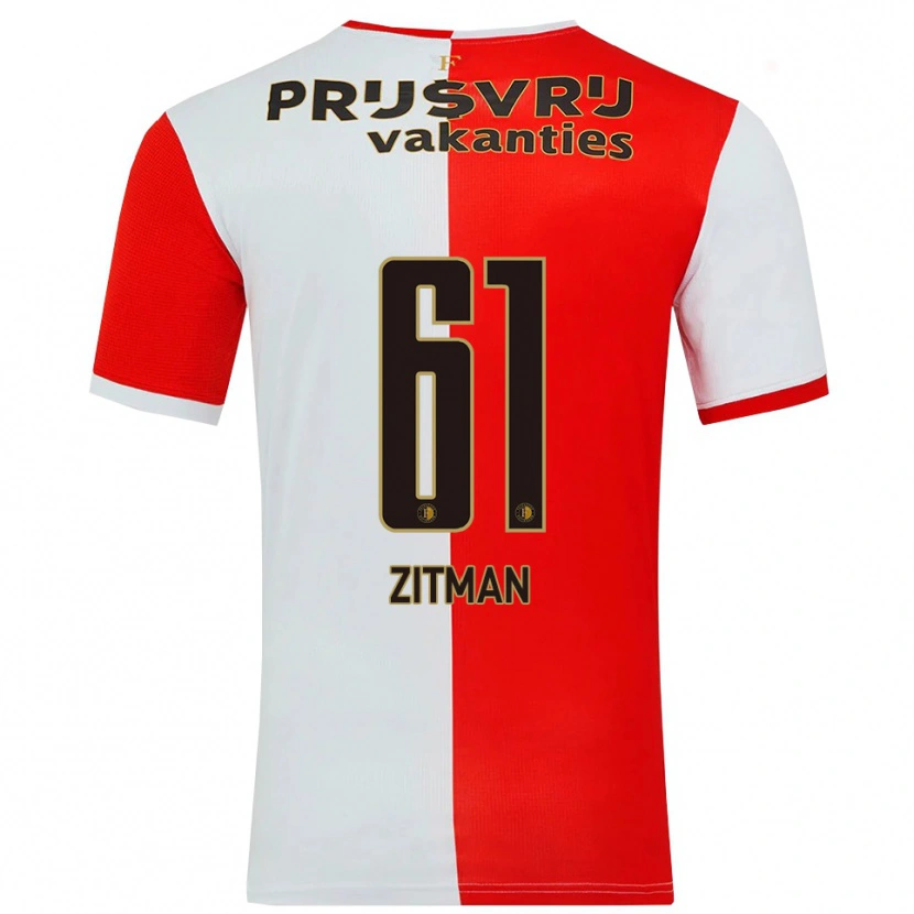 Danxen Enfant Maillot Sven Zitman #61 Rouge Blanc Tenues Domicile 2025/26 T-Shirt
