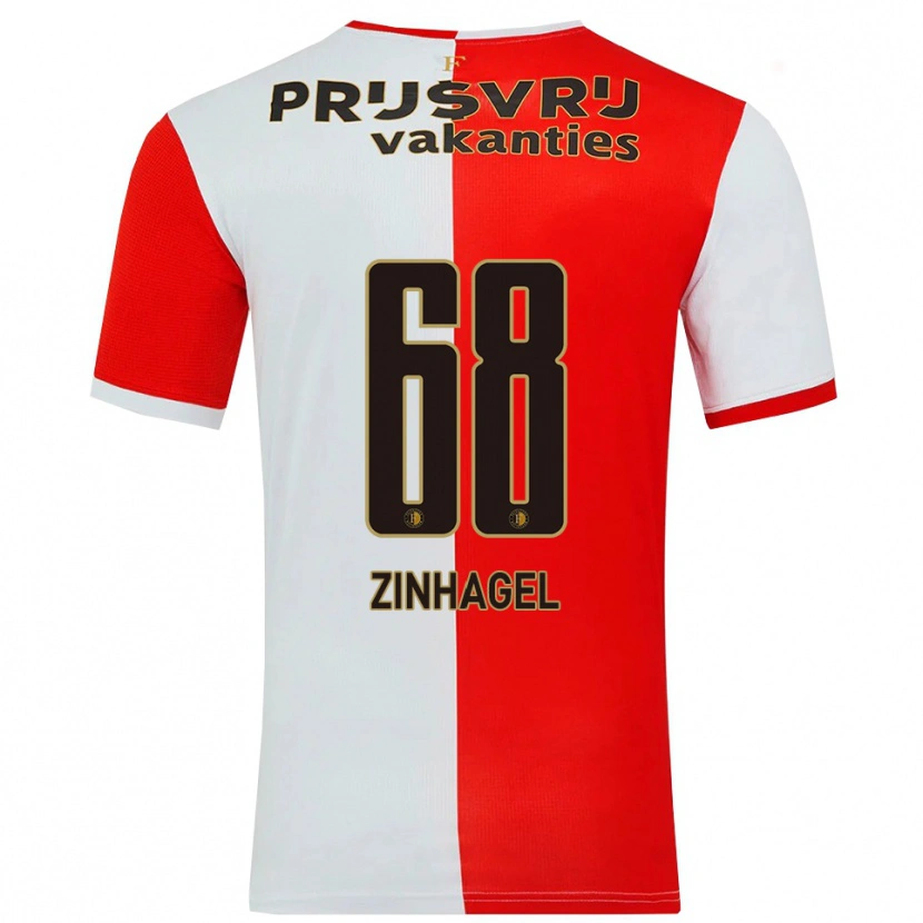 Danxen Enfant Maillot Jivayno Zinhagel #68 Rouge Blanc Tenues Domicile 2025/26 T-Shirt
