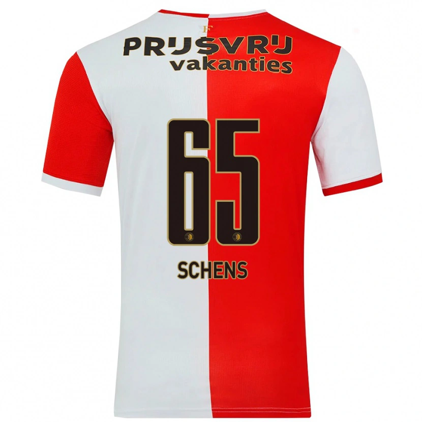 Danxen Enfant Maillot Twan Schens #65 Rouge Blanc Tenues Domicile 2025/26 T-Shirt