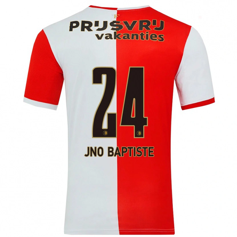 Danxen Enfant Maillot Bridget Jno Baptiste #24 Rouge Blanc Tenues Domicile 2025/26 T-Shirt